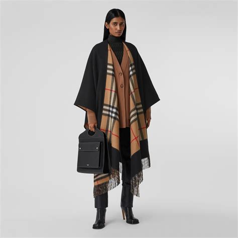 burberry cashmere cape|check cashmere scarf Burberry.